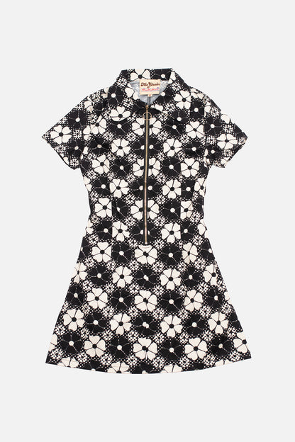 Floral Black & White - Dress