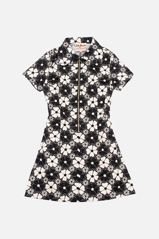 Floral Black & White - Dress