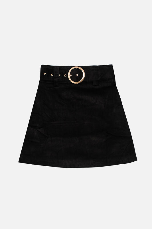 Cher Corduroy Black  - Skirt