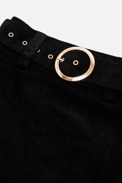 Cher Corduroy Black  - Skirt