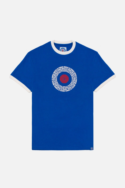Music is Power Target Cobalt - T-Shirt