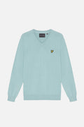 Cotton V Neck Opal Blue - Jumper