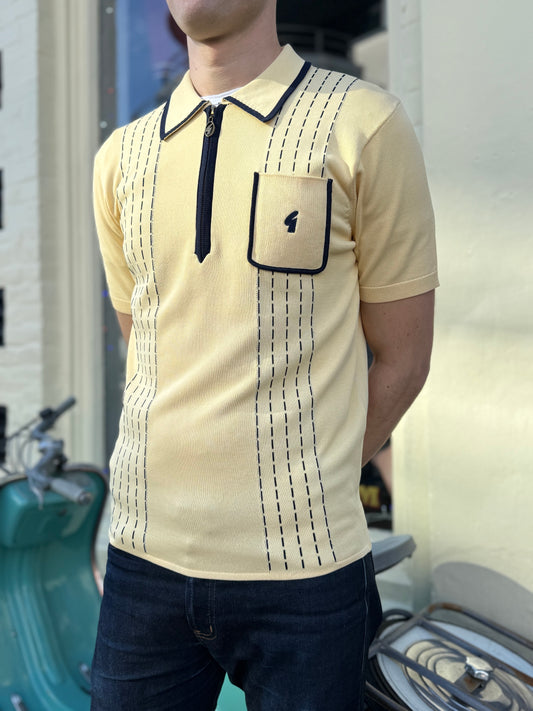 Archive Darron S/S Lemon - Polo Knit
