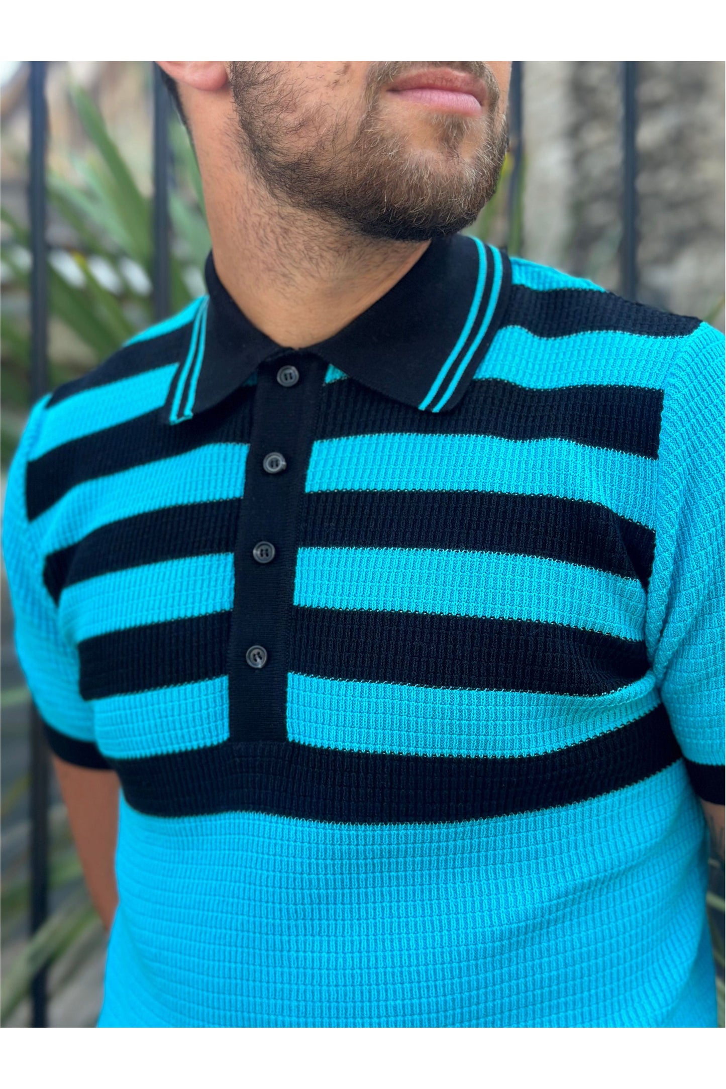 Hall Fine Gauge Waffle Knit - Polo