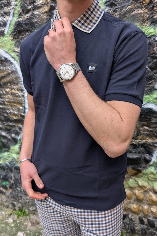 Tipasa Jacquard Rib Navy - Polo