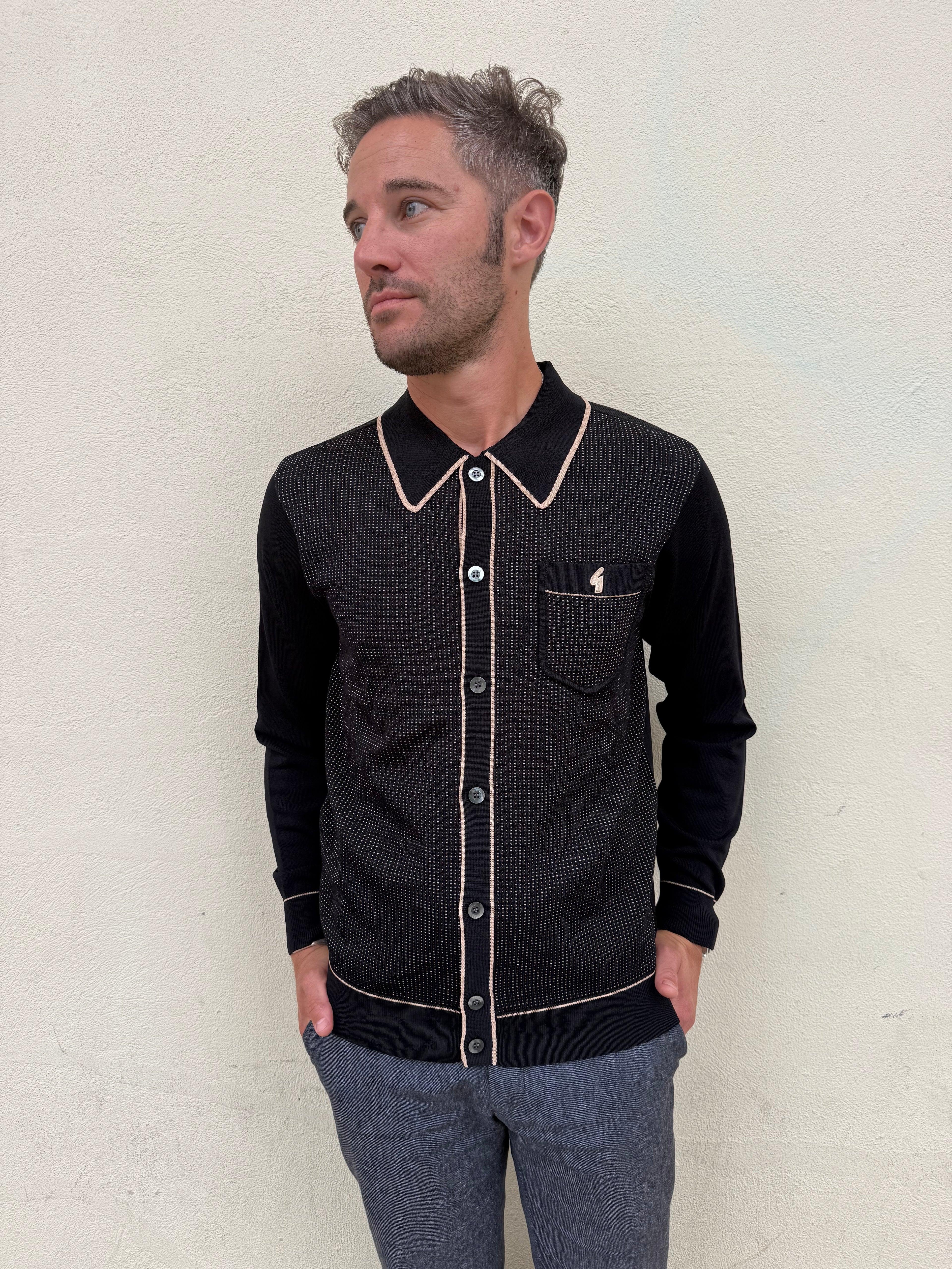 Di Lello Black - Polo Knit