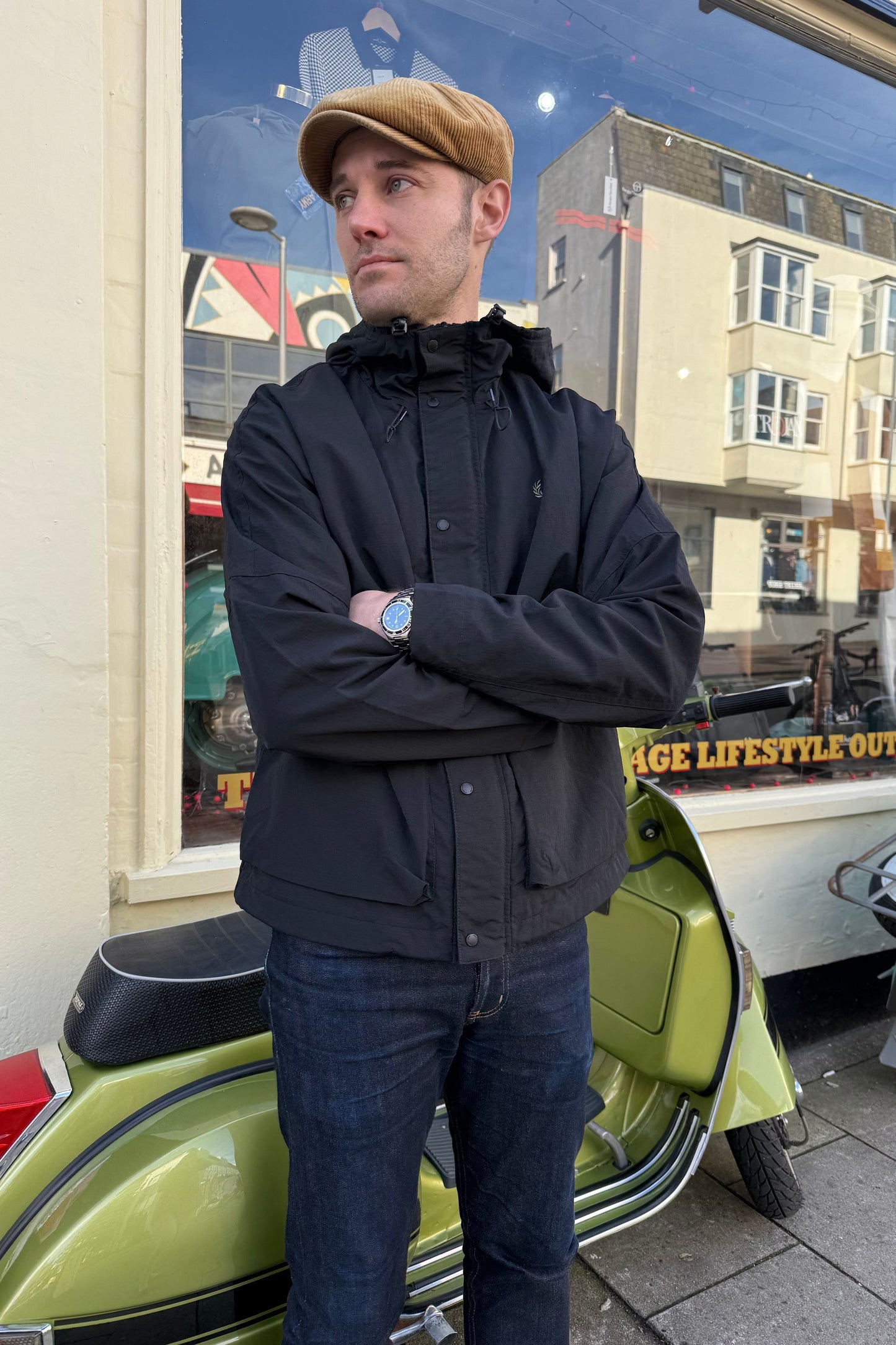 J2323 Cropped Ripstop Parka Black - Jacket