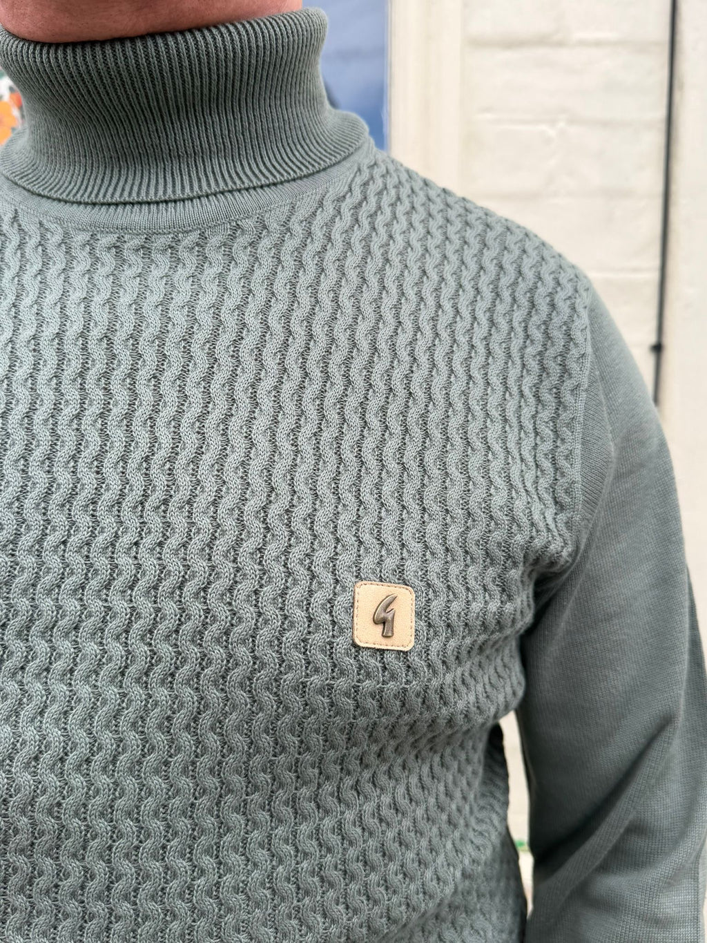 Leonardo Khaki Roll Neck - Knit
