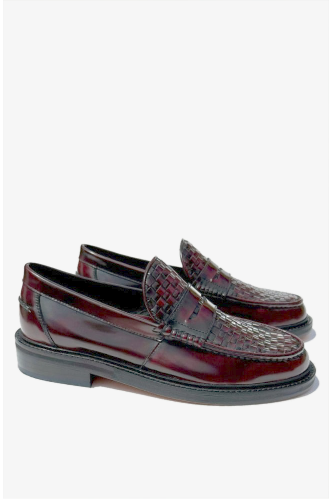 Brummel Basket Weave Oxblood - Loafer