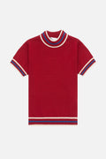 Dorval Cherry Knitted - Mock Turtle Neck