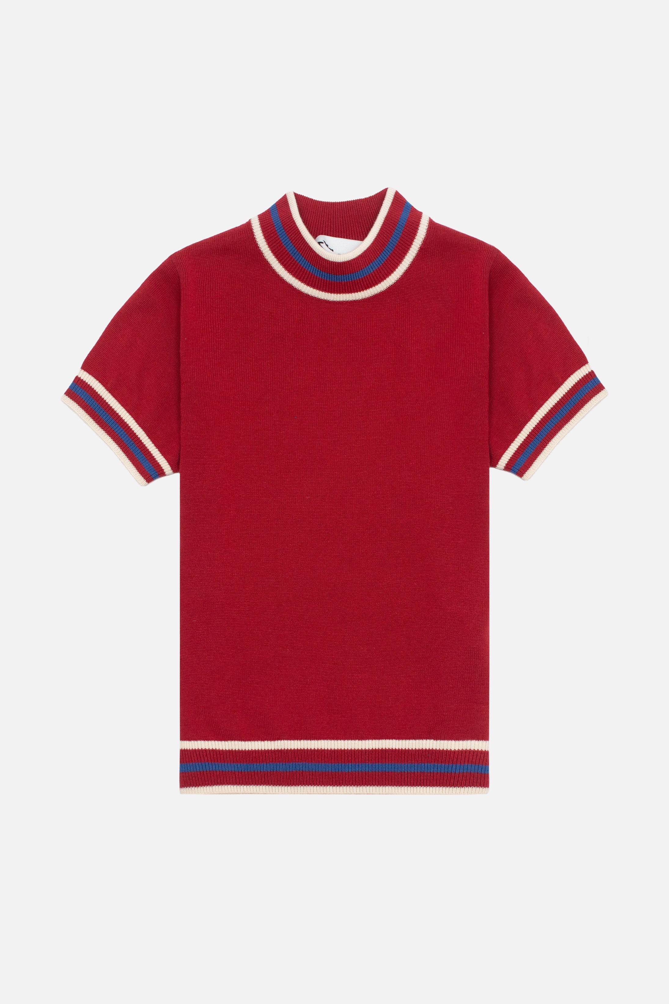 Dorval Cherry Knitted - Mock Turtle Neck