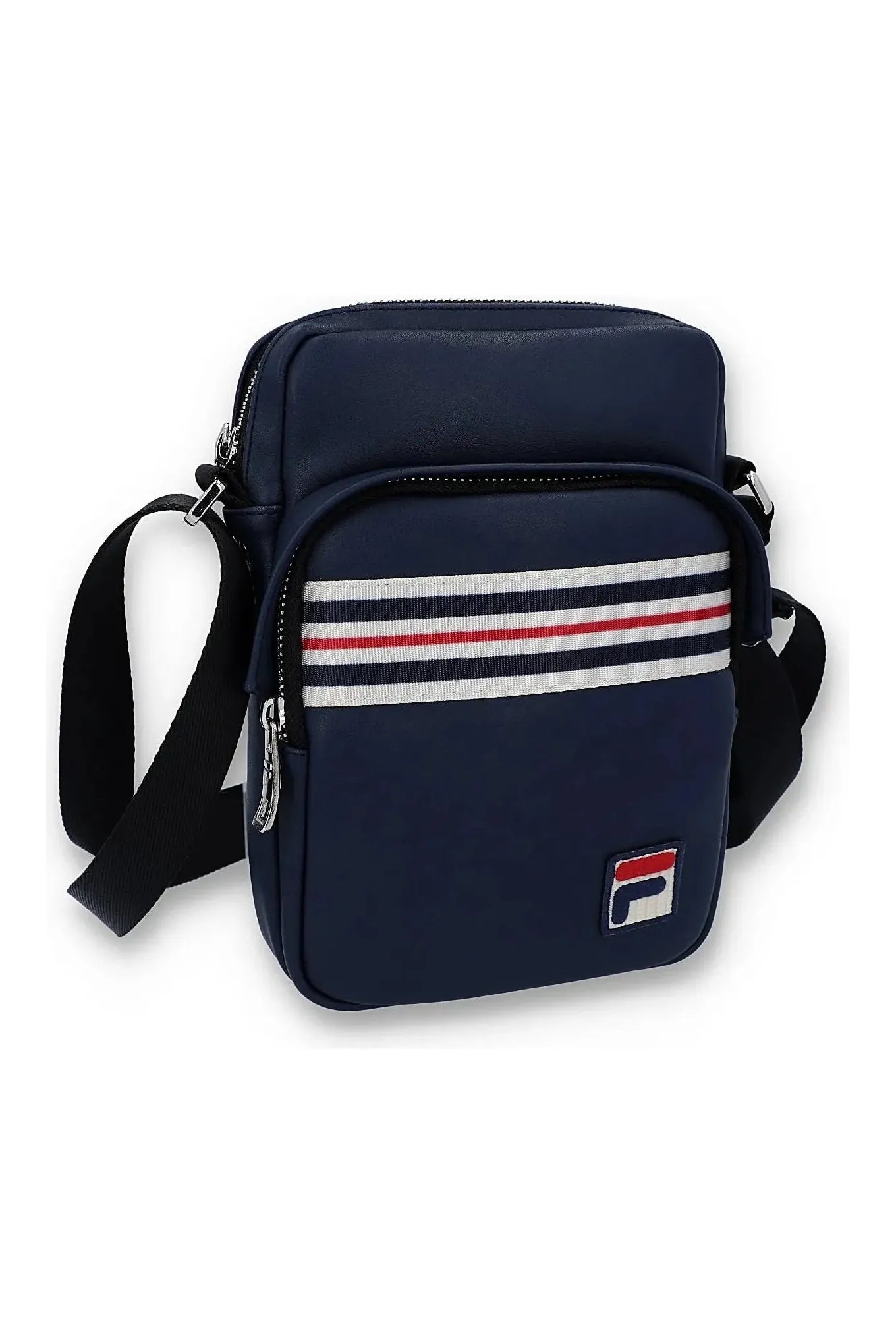 Fila Vintage Drees Faux Leather Navy Crossbody Bag The Modfather Clothing Company