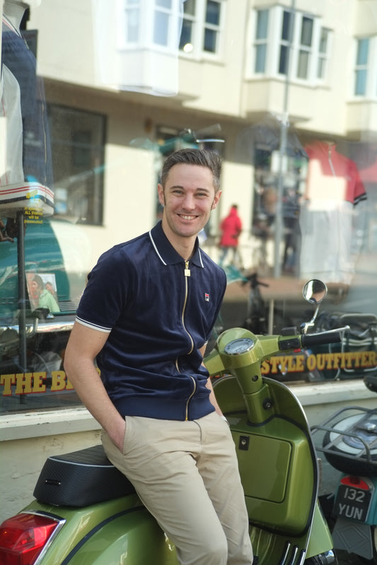 Terry Velour Navy / Gardenia - Polo