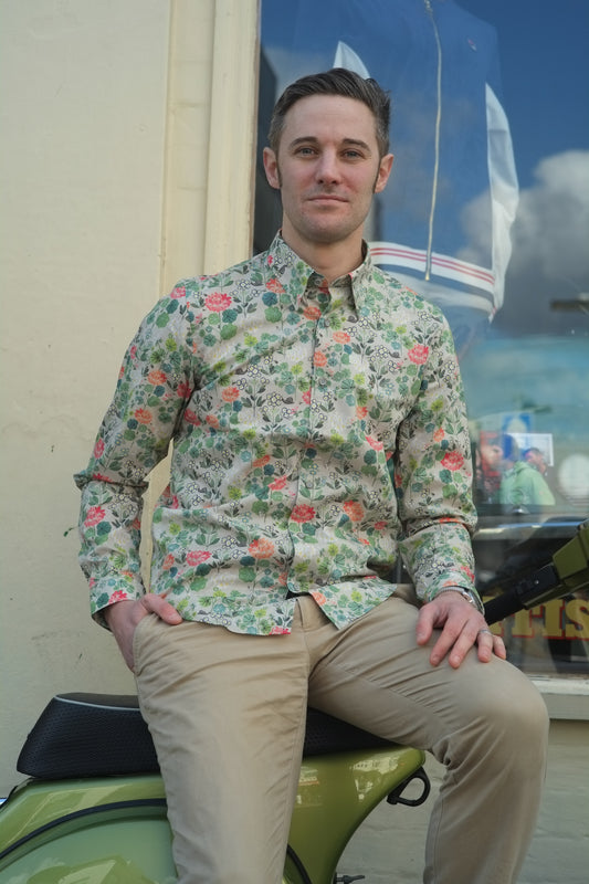 Clarke Meadow Green Floral Long Sleeve - Shirt