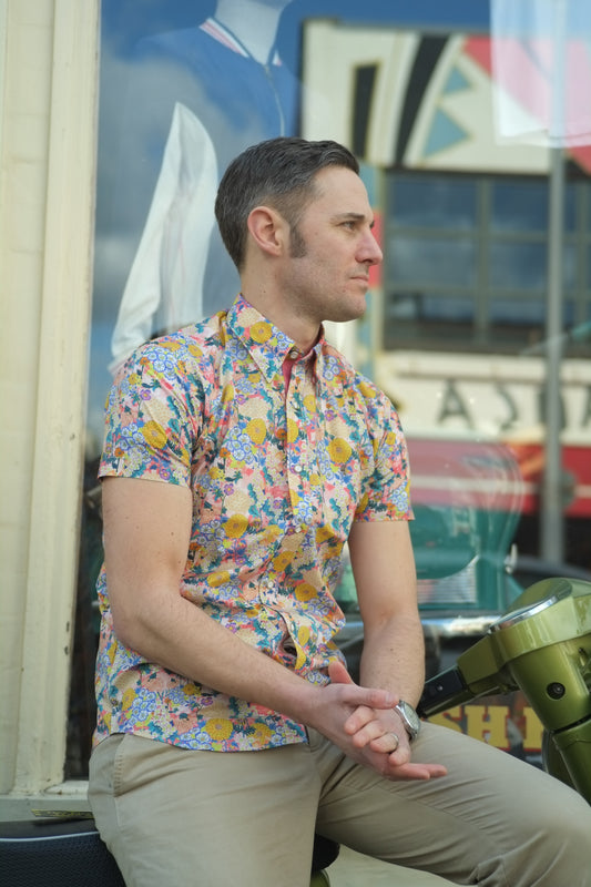 Teddy Peach Floral S/S - Shirt
