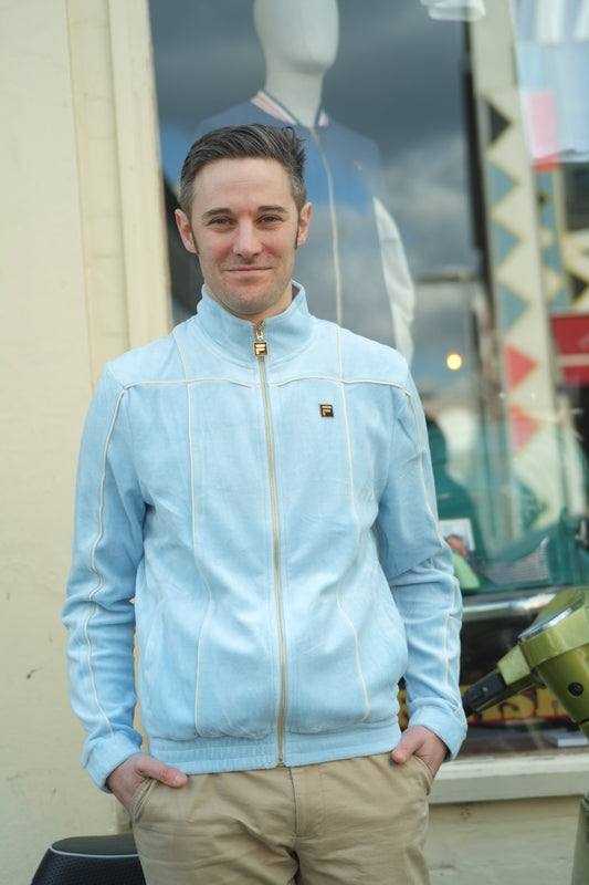 Nichols Velour Summer Song / Egret - Track Top