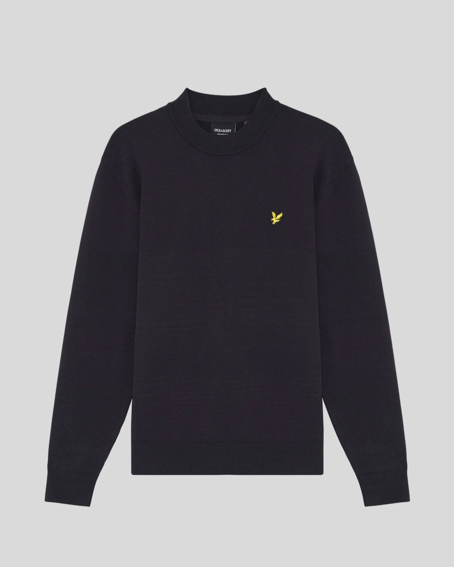 Relaxed Fit Dark Navy Mock Neck - Jumper