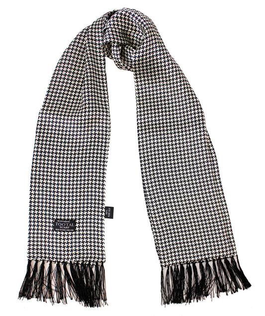 Dogtooth Black & White - Silk Scarf