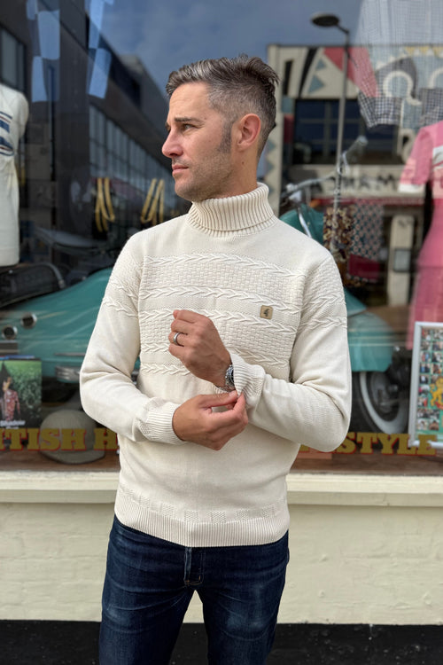 Emilio Cream Roll Neck - Knit