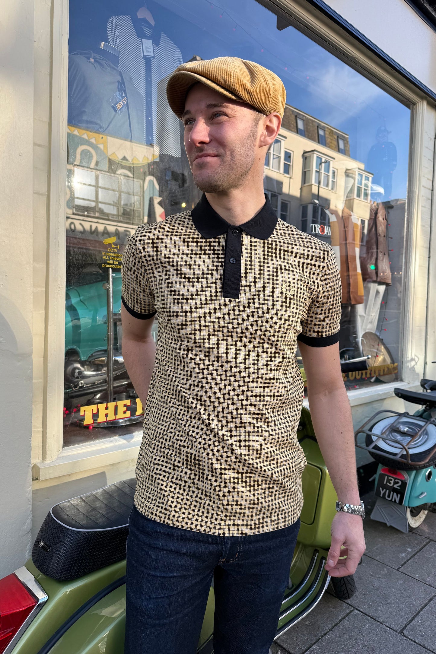 M2661 Cross Print Black - Polo