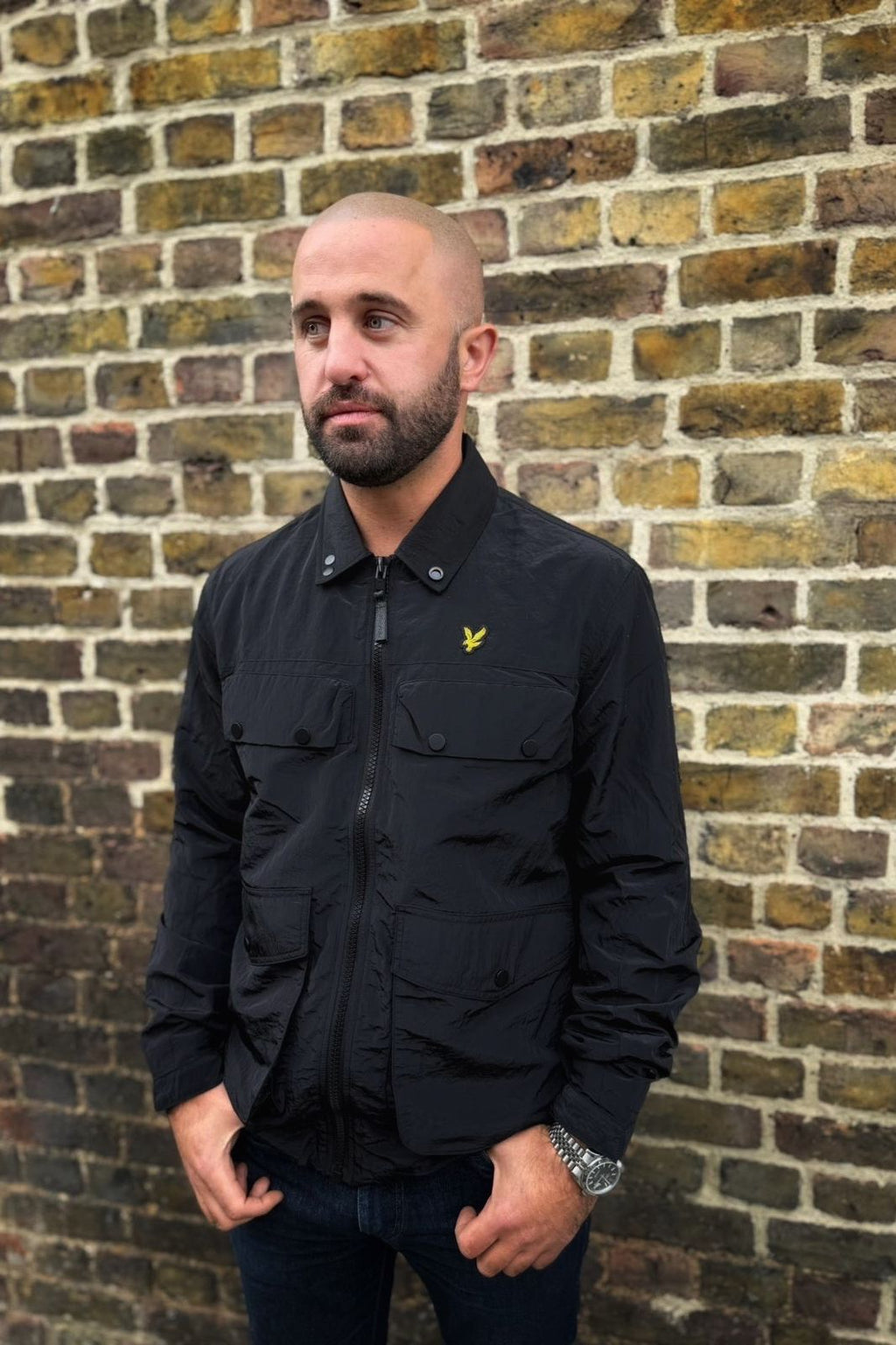 4 Pocket Zip Through Black - Overshirt