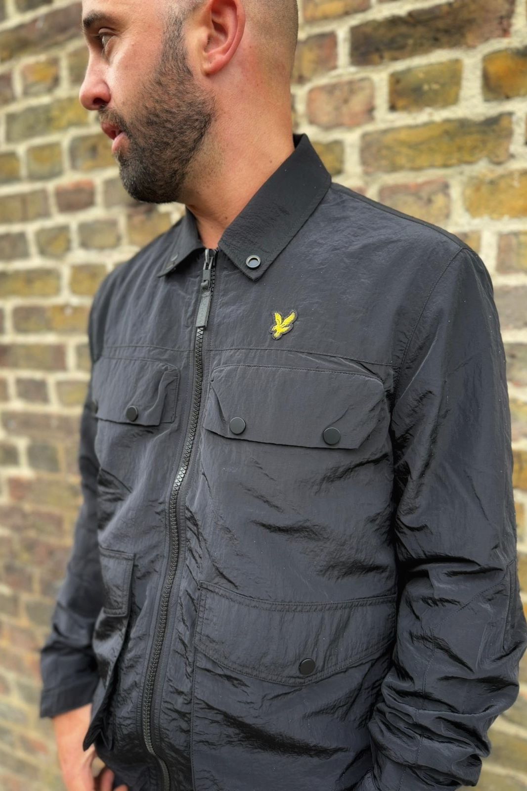4 Pocket Zip Through Black - Overshirt