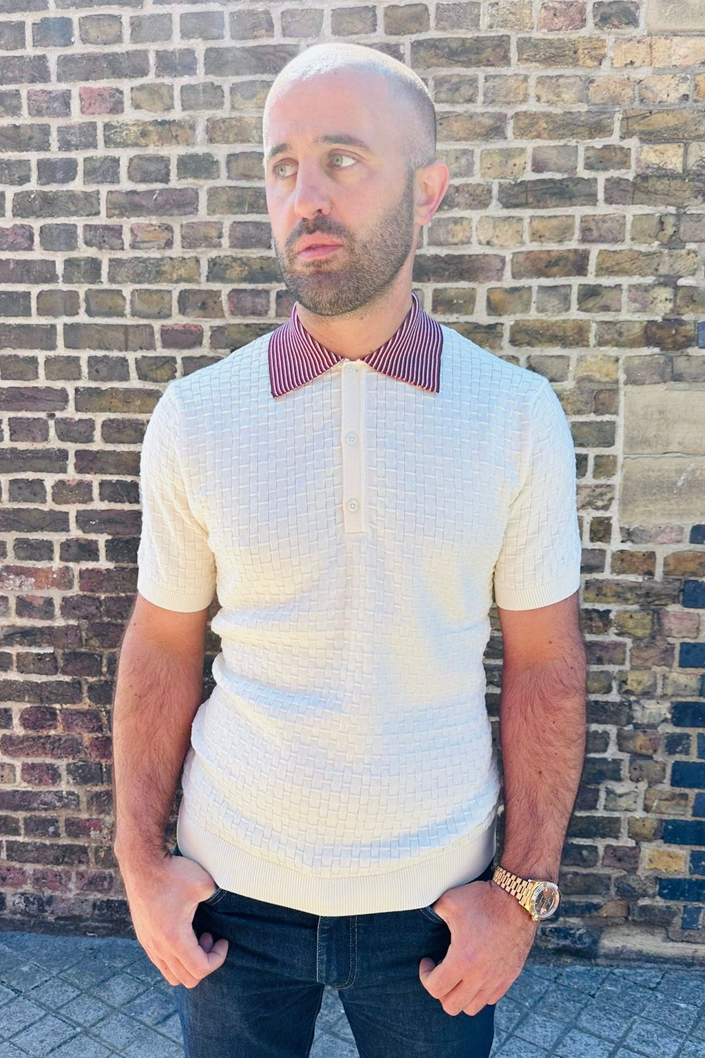 Wilson Off White - Knitted Polo