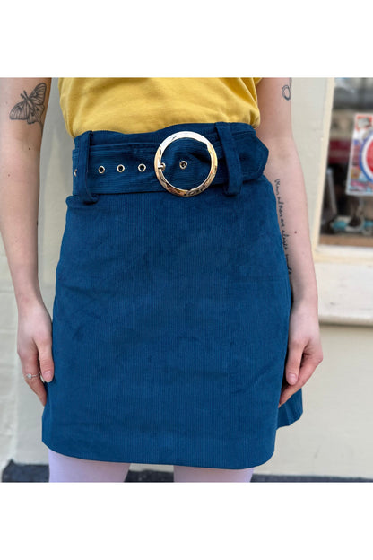 Exclusive 'Cher' Corduroy Navy - Skirt