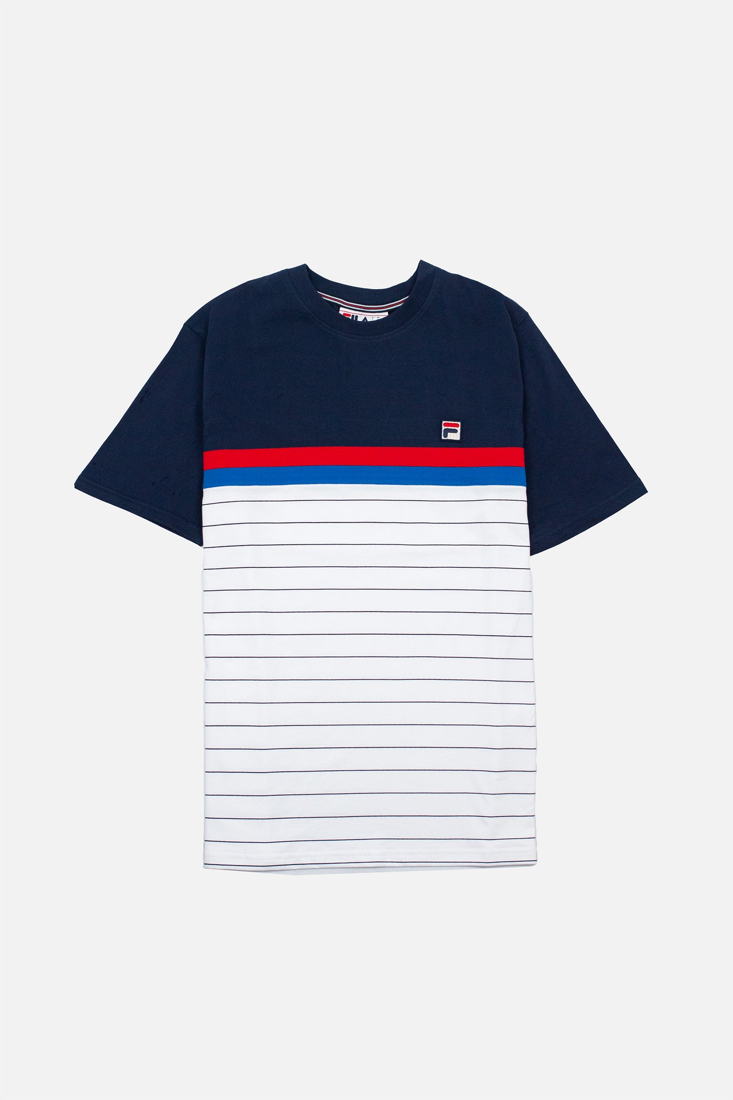 Comber Navy/White/Red Cut and Sew T-Shirt