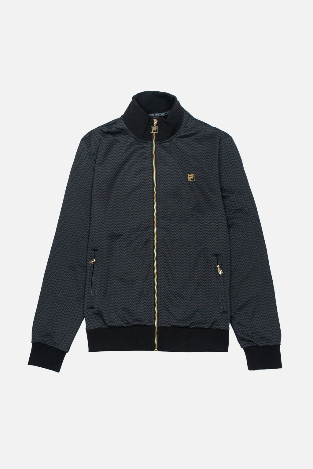 Mathers Herringbone Black - Track Top