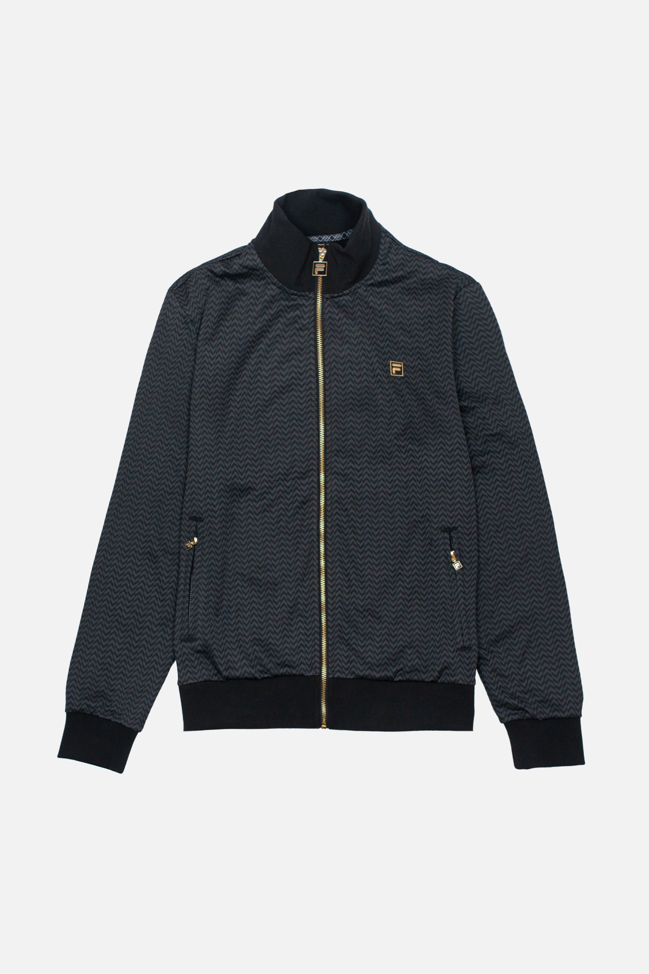 Mathers Herringbone Black - Track Top