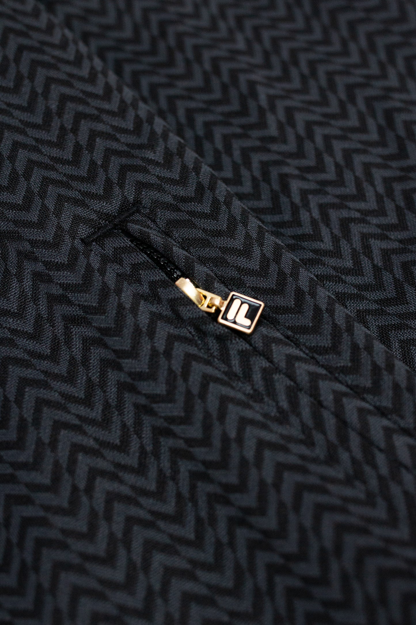 Gold Label Mathers Herringbone Black - Track Top