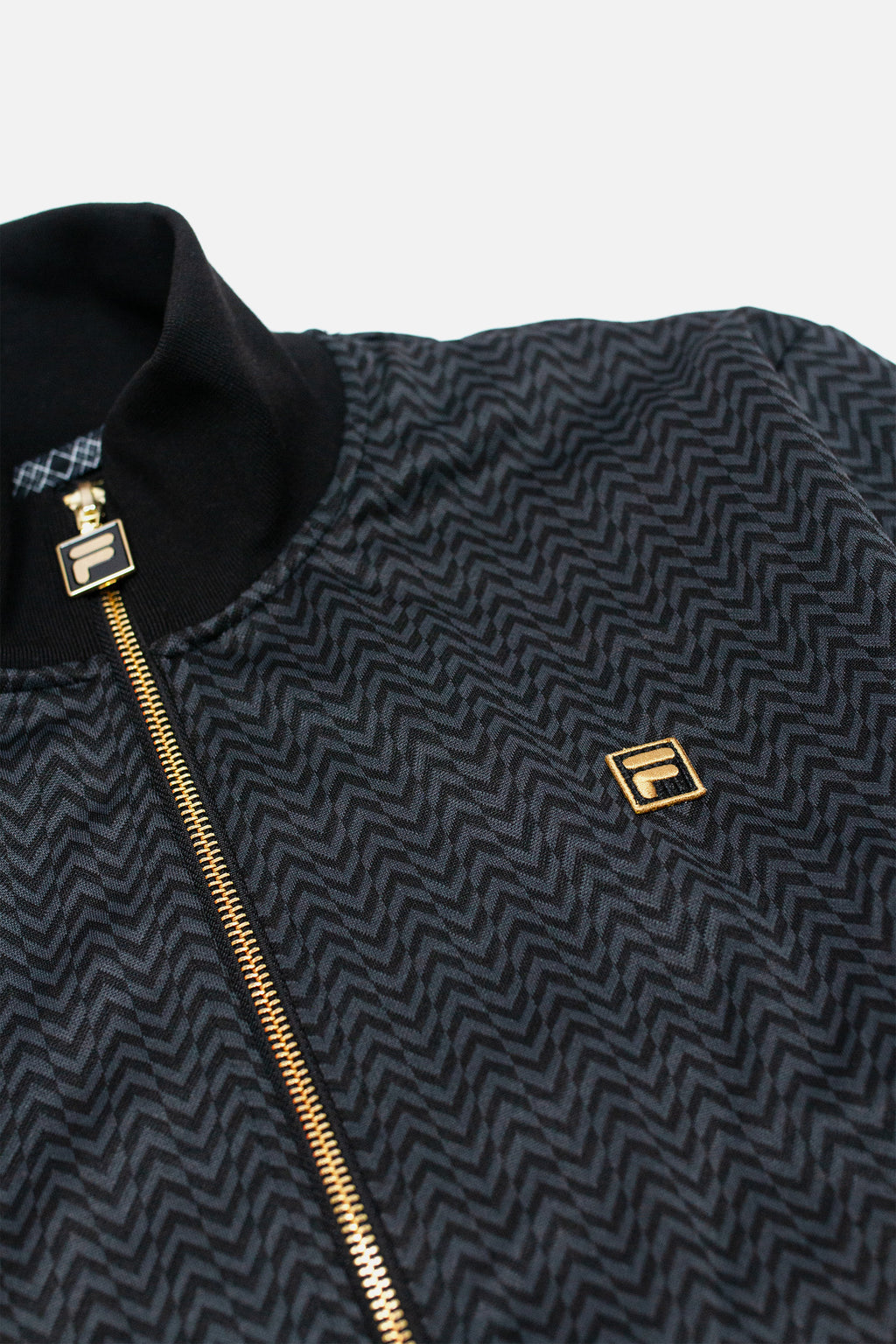 Mathers Herringbone Black - Track Top