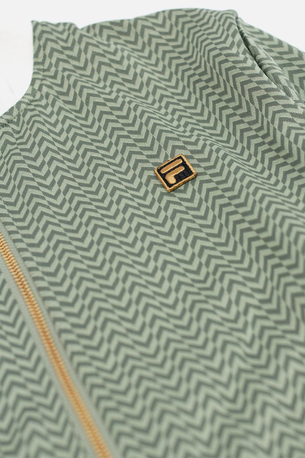 Mathers Herringbone Sea Foam - Track Top