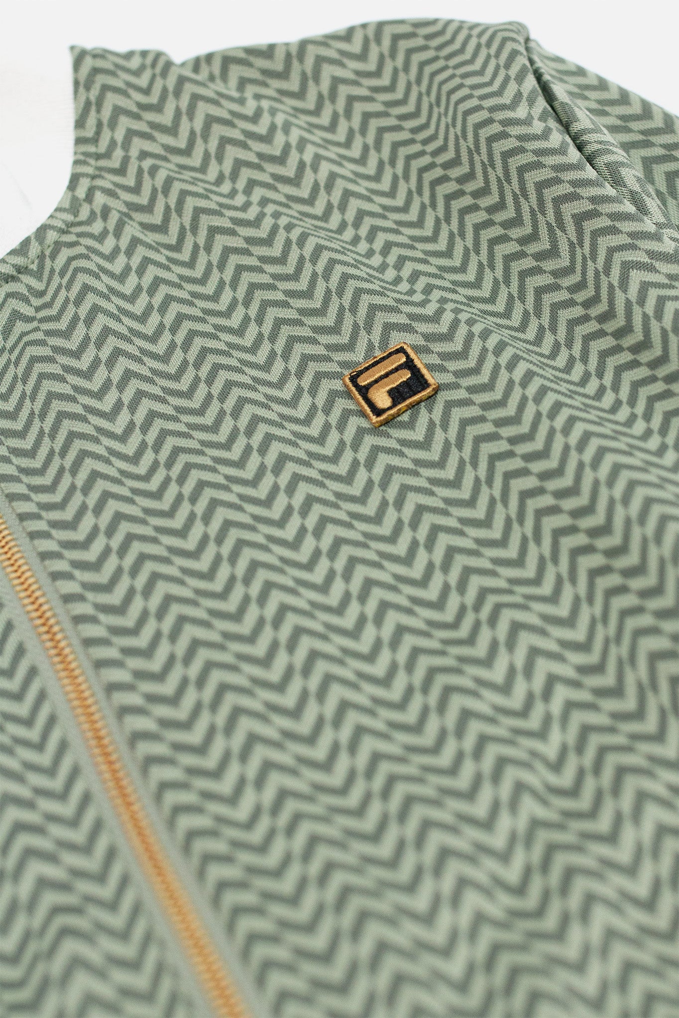 Mathers Herringbone Sea Foam - Track Top