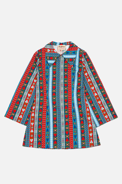 Edie Tulip Multi Stripe Flare Sleeve - Dress