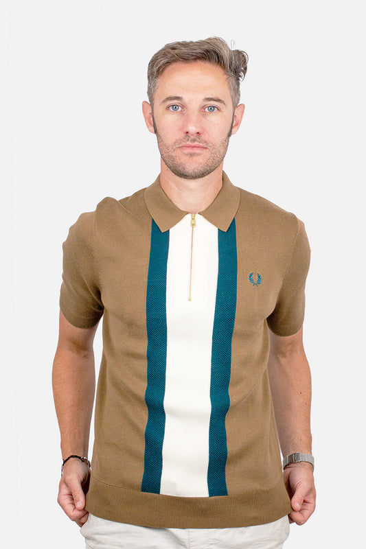 K1342 Textured Stripe Knit - Polo