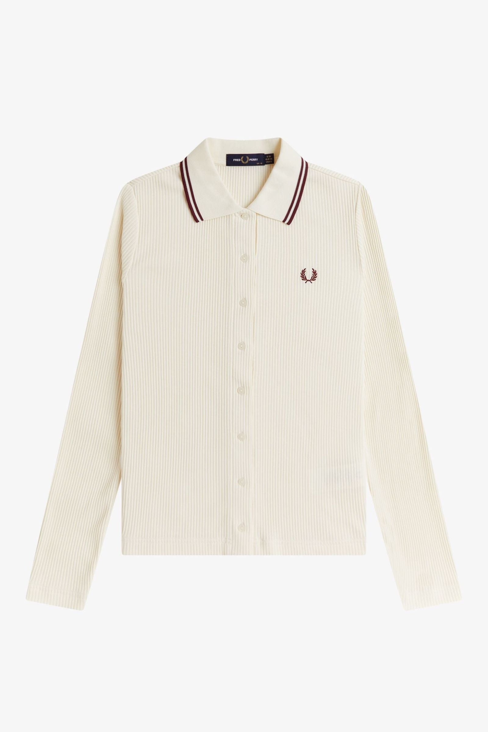 G2169 Button-Through Rib Ecru - Polo
