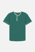 Cotton Pique Ivy Green - Henley