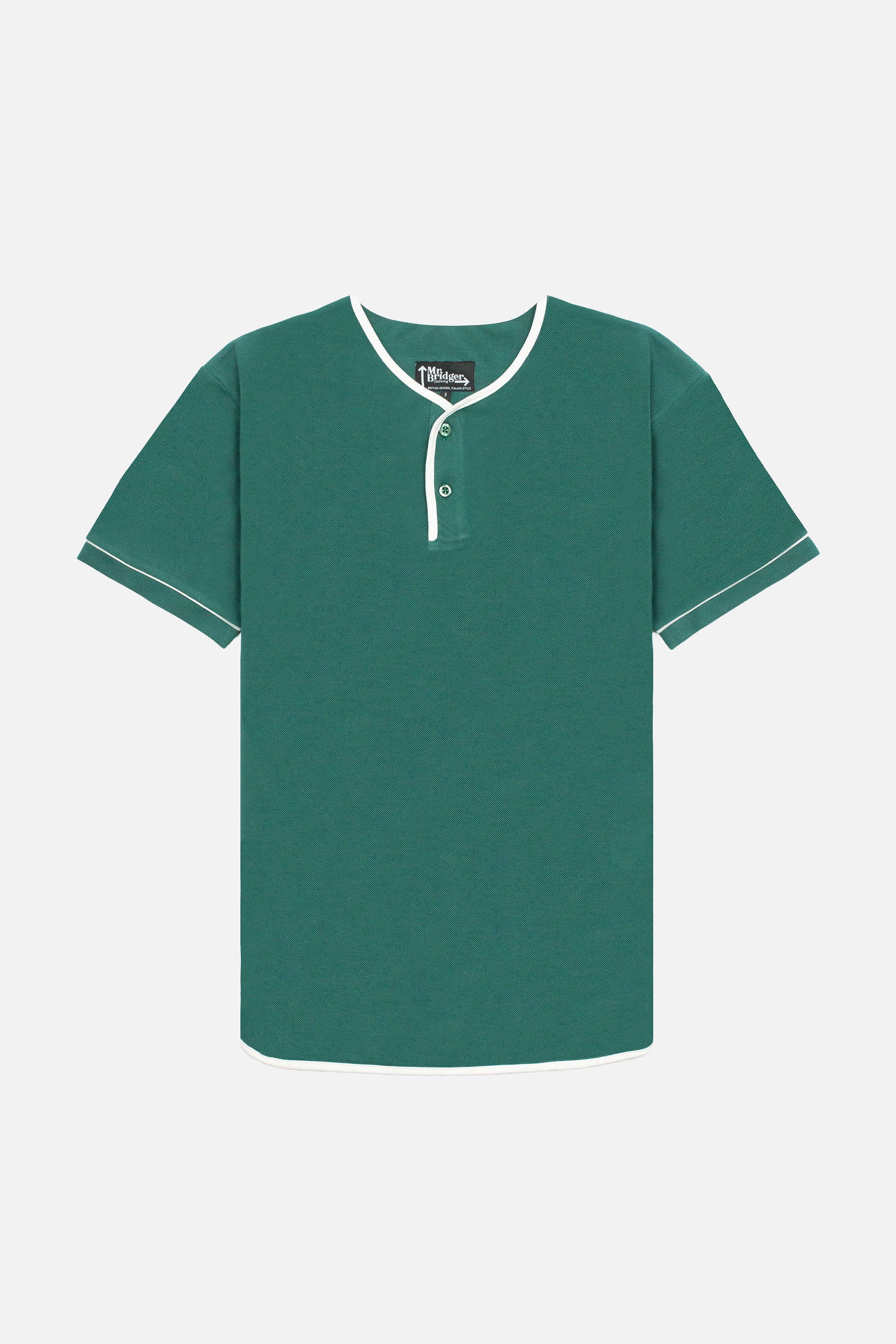 Cotton Pique Ivy Green - Henley