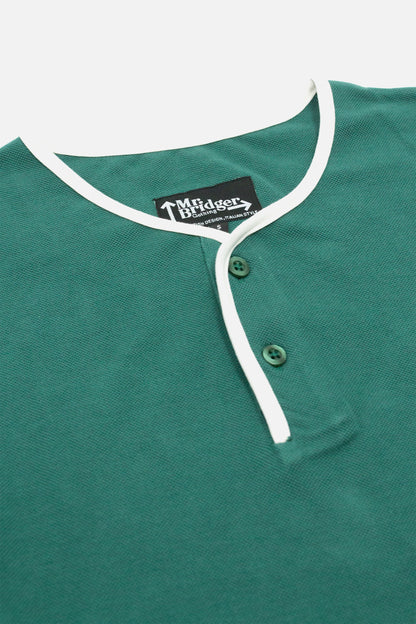 Cotton Pique Ivy Green - Henley