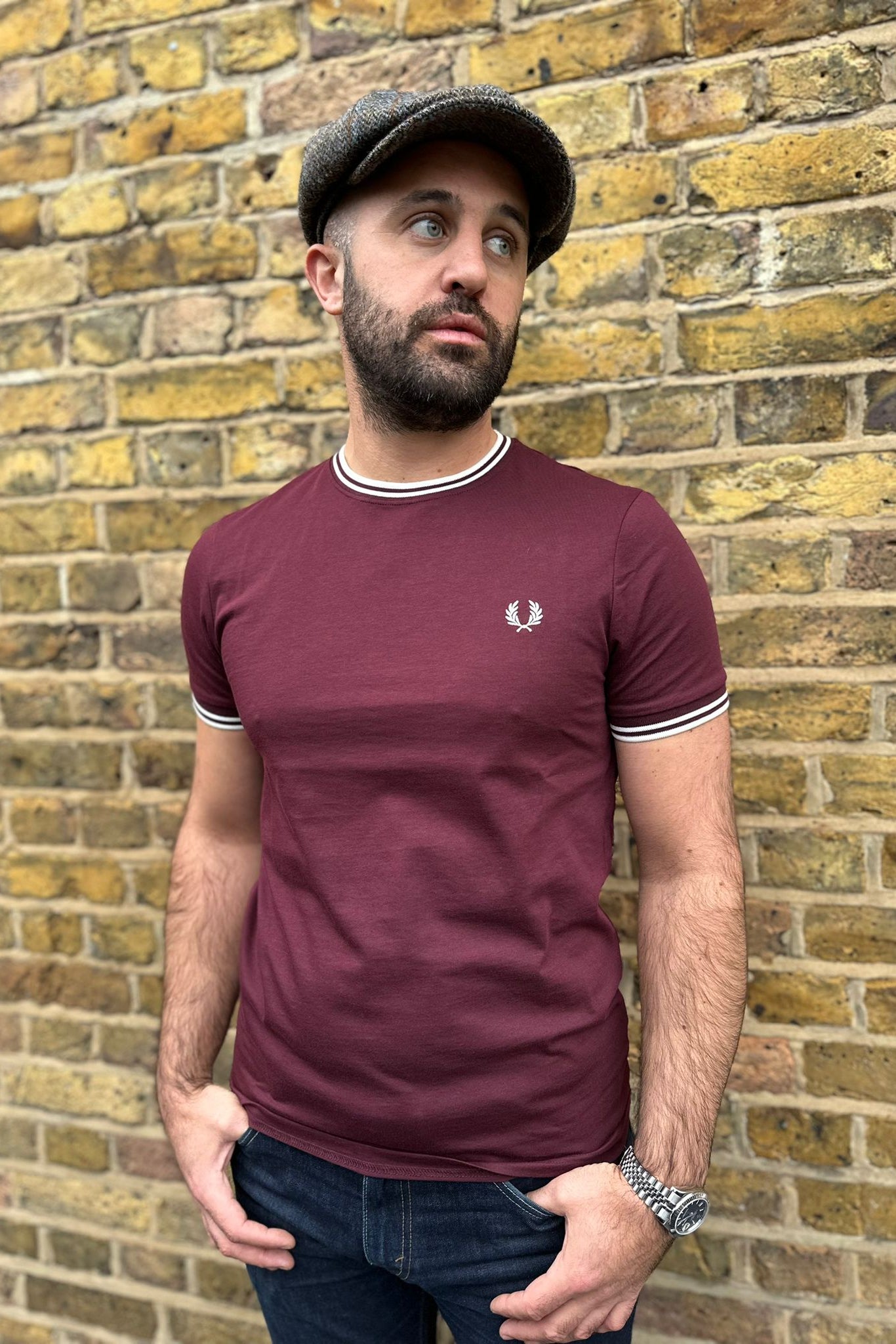 M1588 Twin Tipped Oxblood / Ecru - T-Shirt