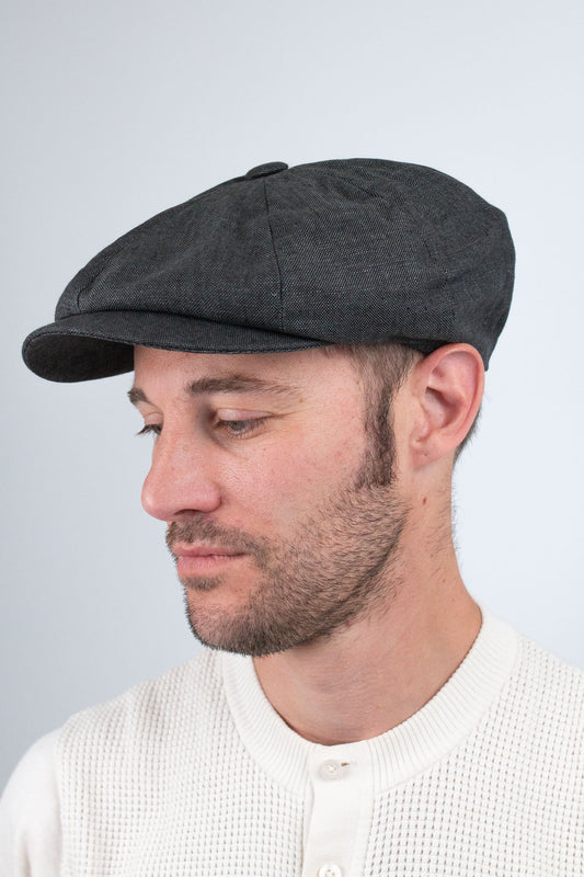 Alfie Charcoal Linen - Cap