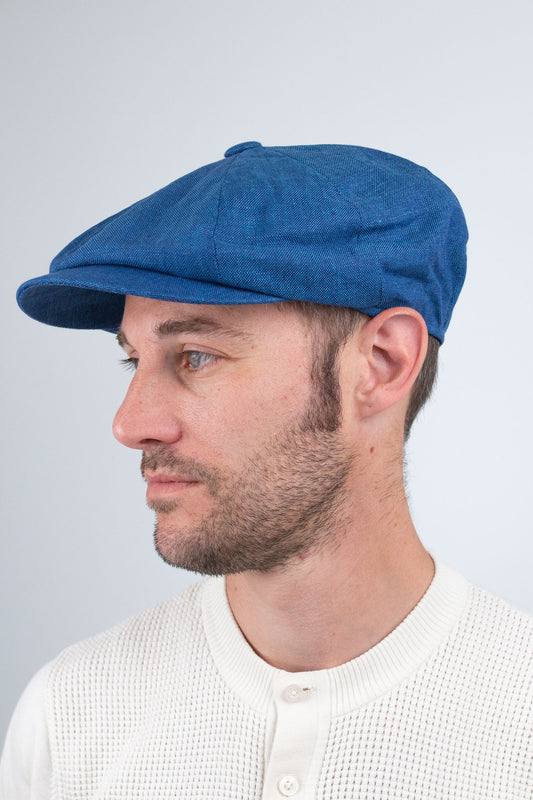 Alfie Marine Blue Linen - Cap