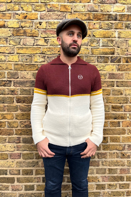 Orion Bitter Chocolate/Arrowwood/Gardenia Brushed Knit - Track Top