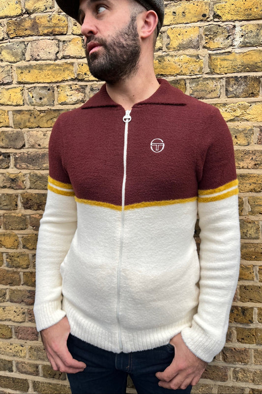 Orion Bitter Chocolate/Arrowwood/Gardenia Brushed Knit - Track Top