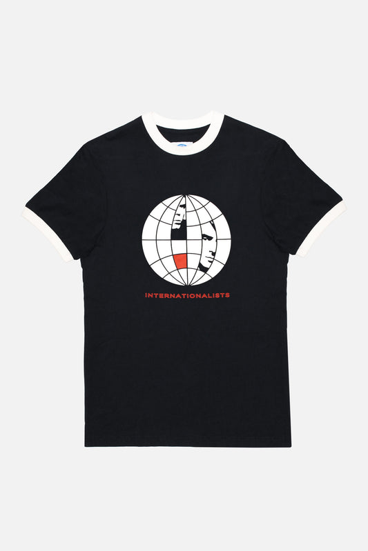 Internationalists Black & Orange Ringer - T-shirt
