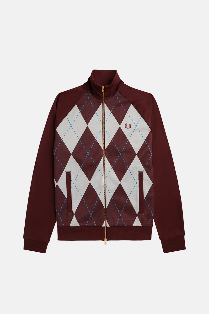 J1319 Argyle Oxblood - Track Jacket