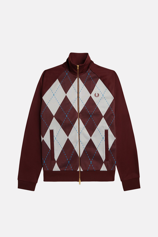 J1319 Argyle Oxblood - Track Jacket