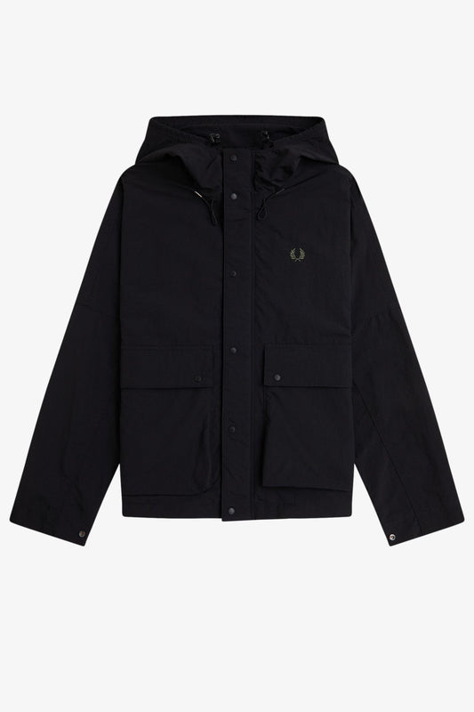 J2323 Cropped Ripstop Parka Black - Jacket